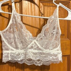 Chic White Lace Bralette